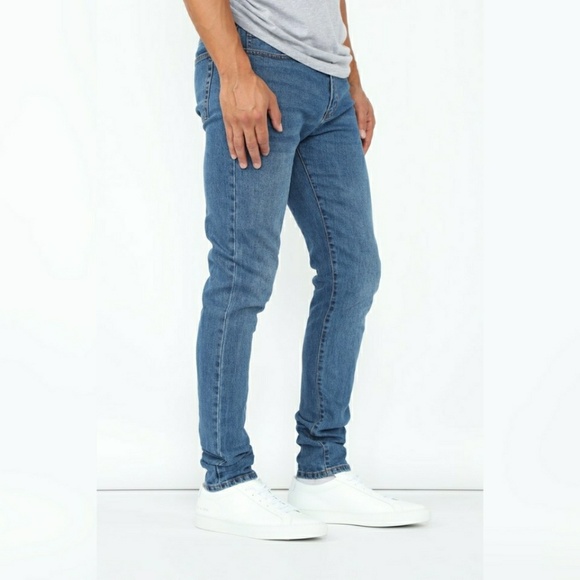 NWT Men's Skinny Jeans Medium Blue Was 33 - Picture 3 of 5